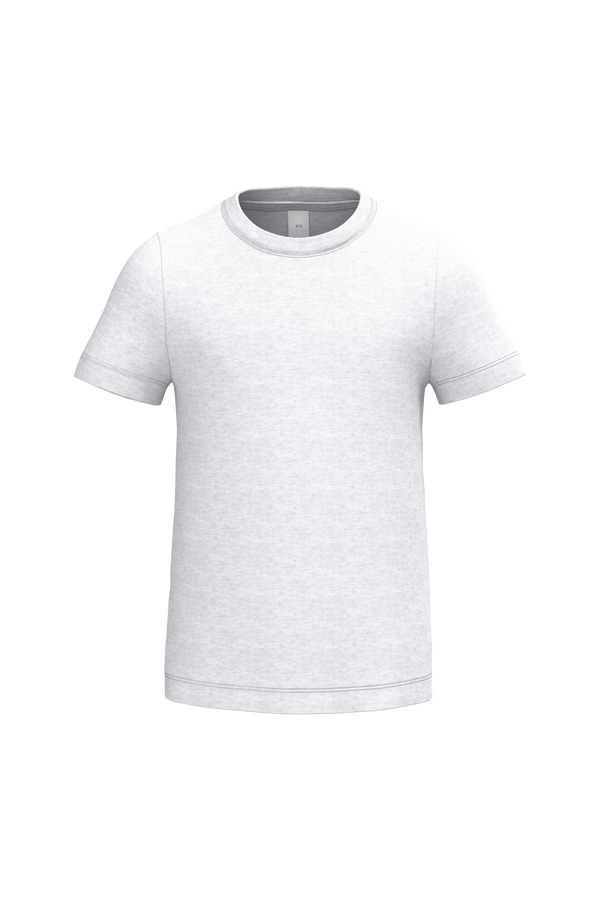 T-shirt de Criança Manga Curta Decote Redondo-Cinzento Mesclado Ideal-1/2 Anos-RAG-Tailors-Fardas-e-Uniformes-Vestuario-Pro