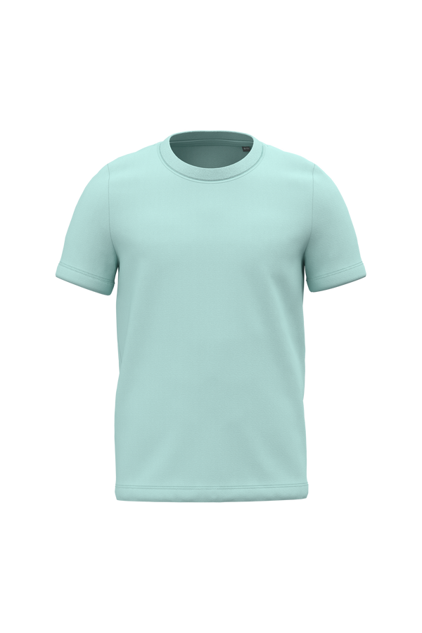 T-shirt de Criança em Algodão Biológico-Menta Gelo-2/4 Anos-RAG-Tailors-Fardas-e-Uniformes-Vestuario-Pro