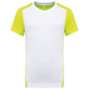 T-shirt de Desporto Bicolor Homem-Branco / Amarelo Fluorescente-S-RAG-Tailors-Fardas-e-Uniformes-Vestuario-Pro