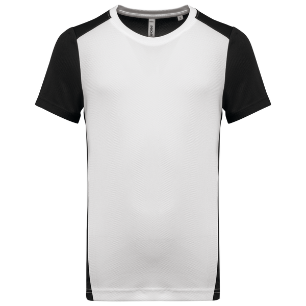 T-shirt de Desporto Bicolor Homem-Branco / Preto-S-RAG-Tailors-Fardas-e-Uniformes-Vestuario-Pro