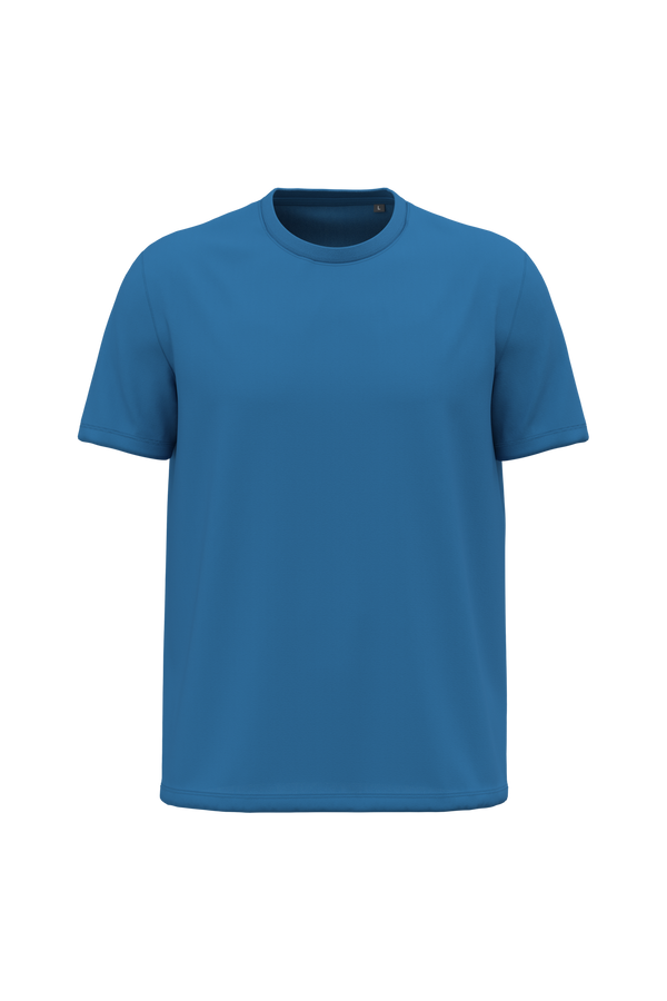 T-shirt de Homem em Algodão Biológico Manga Curta-Azul Royal Claro-2XS-RAG-Tailors-Fardas-e-Uniformes-Vestuario-Pro