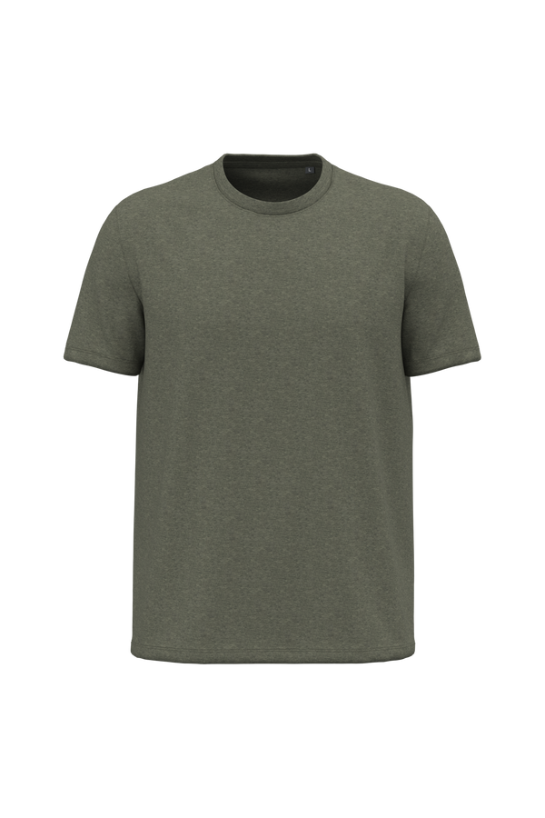 T-shirt de Homem em Algodão Biológico Manga Curta-Verde Mármore Mesclado-2XS-RAG-Tailors-Fardas-e-Uniformes-Vestuario-Pro