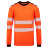 T-shirt de Manga Comprida Modaflame Knit Hi-Vis FR-Laranja/preto-S-RAG-Tailors-Fardas-e-Uniformes-Vestuario-Pro