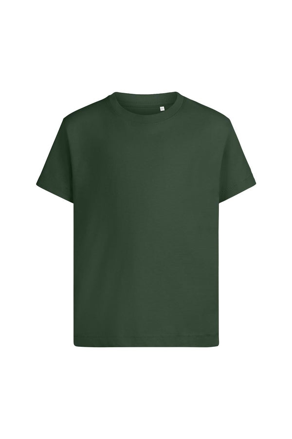 T-shirt de Manga Curta para Criança em Algodão Orgânico-Hunter Green - 618-1/2-RAG-Tailors-Fardas-e-Uniformes-Vestuario-Pro