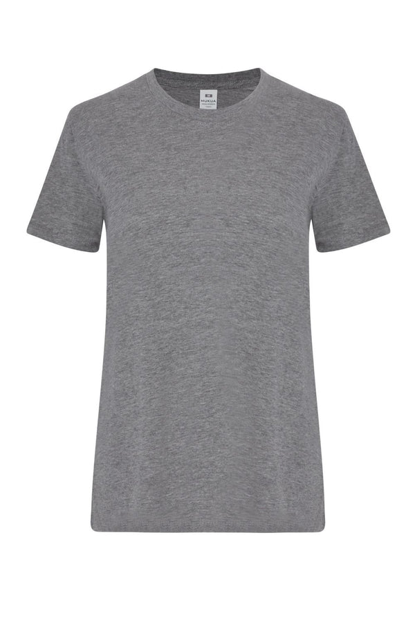 T-shirt de Mulher de Manga Curta Palm 190-Heather Grey - 202-XS-RAG-Tailors-Fardas-e-Uniformes-Vestuario-Pro