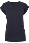 T-shirt de Senhora com Dobra nas Mangas-Azul Marinho-XS-RAG-Tailors-Fardas-e-Uniformes-Vestuario-Pro