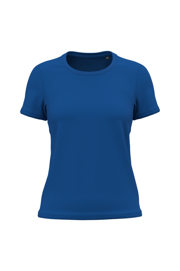 T-shirt de Senhora em Algodão Biológico-Azul Royal-XS-RAG-Tailors-Fardas-e-Uniformes-Vestuario-Pro