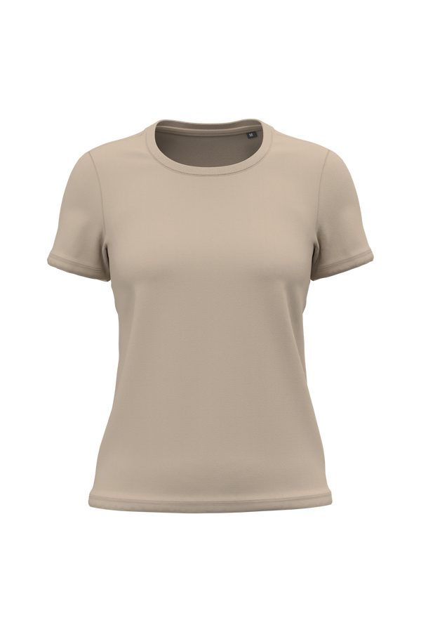 T-shirt de Senhora em Algodão Biológico Bio150-Areia Clara-XS-RAG-Tailors-Fardas-e-Uniformes-Vestuario-Pro