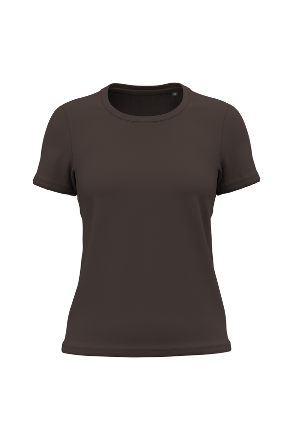 T-shirt de Senhora em Algodão Biológico Bio150-Chocolate-XS-RAG-Tailors-Fardas-e-Uniformes-Vestuario-Pro