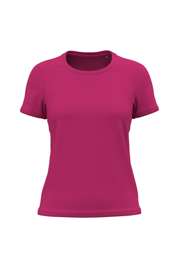 T-shirt de Senhora em Algodão Biológico Bio150-Fúcsia-XS-RAG-Tailors-Fardas-e-Uniformes-Vestuario-Pro