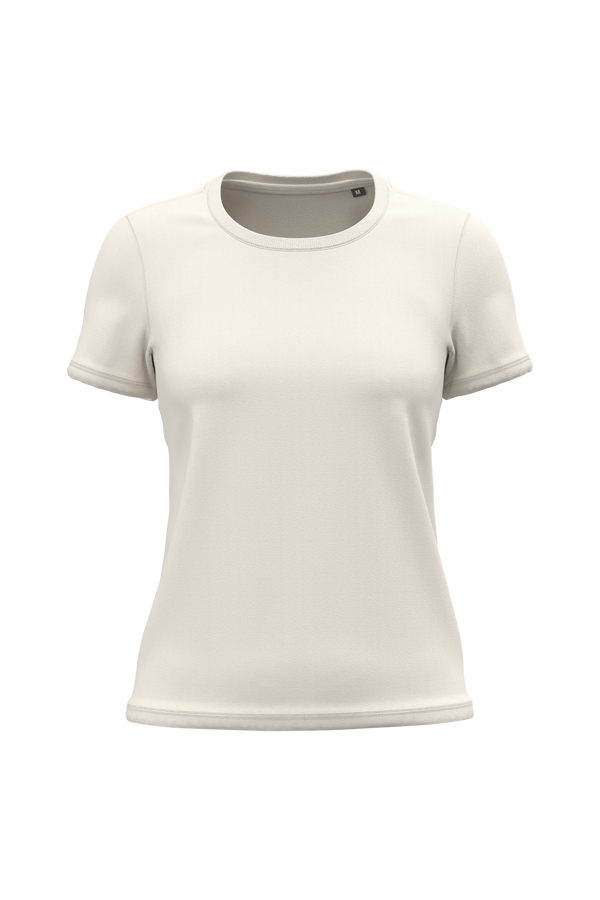 T-shirt de Senhora em Algodão Biológico Bio150-Leite de Coco-XS-RAG-Tailors-Fardas-e-Uniformes-Vestuario-Pro