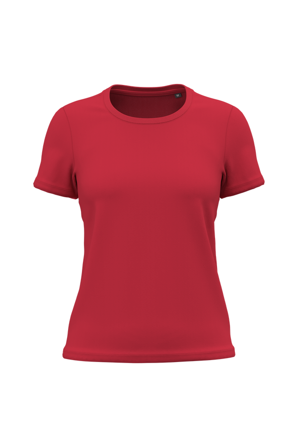 T-shirt de Senhora em Algodão Biológico Bio150-Vermelho-XS-RAG-Tailors-Fardas-e-Uniformes-Vestuario-Pro