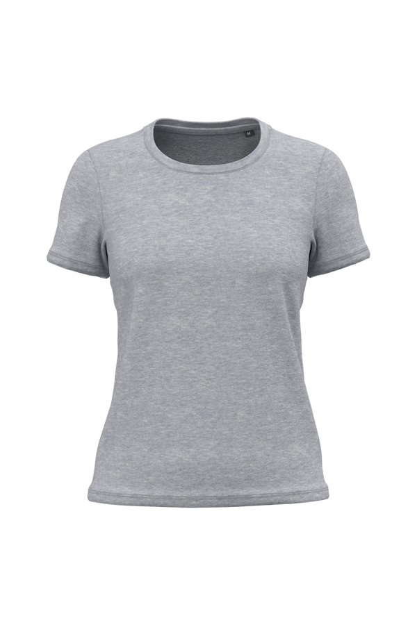 T-shirt de Senhora em Algodão Biológico-Cinzento Oxford-XS-RAG-Tailors-Fardas-e-Uniformes-Vestuario-Pro