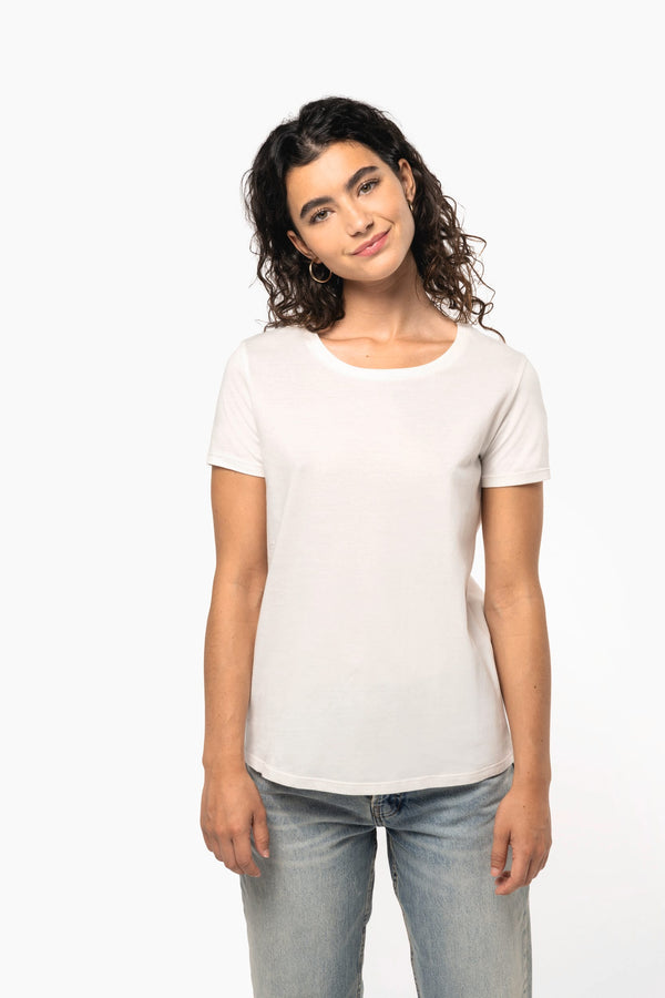 T-shirt de Senhora em Algodão Orgânico Bio190-RAG-Tailors-Fardas-e-Uniformes-Vestuario-Pro