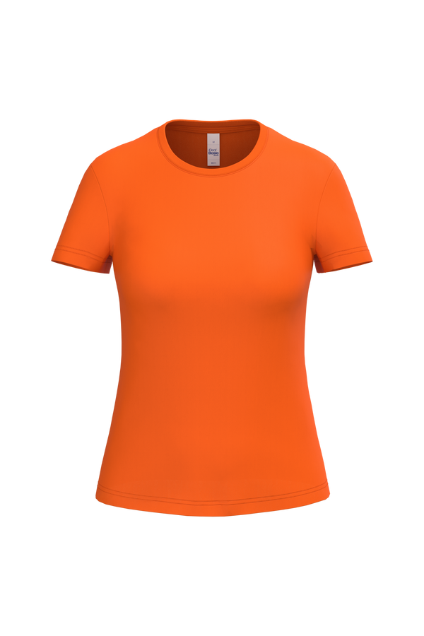 T-shirt de Senhora iDeal150 Decote Redondo-Laranja Ideal-XS-RAG-Tailors-Fardas-e-Uniformes-Vestuario-Pro