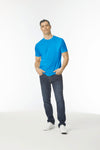 T-shirt de adulto Softstyle-Caribbean Blue-S-RAG-Tailors-Fardas-e-Uniformes-Vestuario-Pro