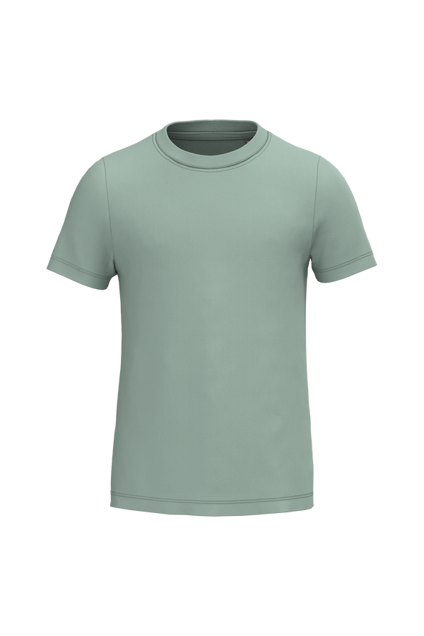 T-shirt de criança BIO150IC com decote redondo-Verde Sálvia-8/10 Y (8/10 ans)-RAG-Tailors-Fardas-e-Uniformes-Vestuario-Pro