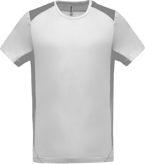 T-shirt de desporto bicolor-Branco / Fine Grey-XS-RAG-Tailors-Fardas-e-Uniformes-Vestuario-Pro