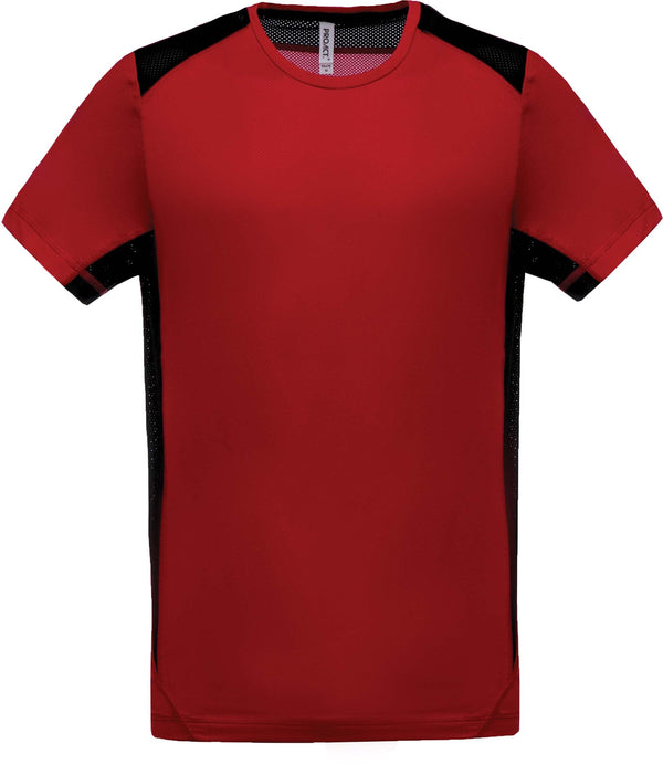 T-shirt de desporto bicolor-Vermelho / Preto-XS-RAG-Tailors-Fardas-e-Uniformes-Vestuario-Pro
