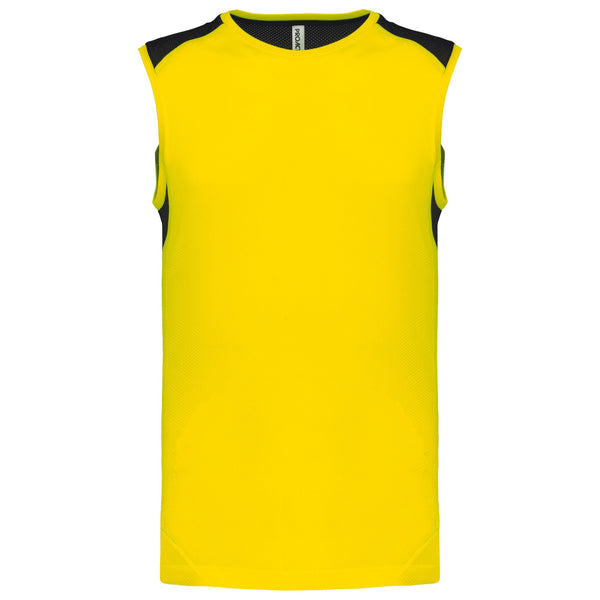 T-shirt de desporto bicolor de cavas-Fluorescent Yellow / Black-XS-RAG-Tailors-Fardas-e-Uniformes-Vestuario-Pro