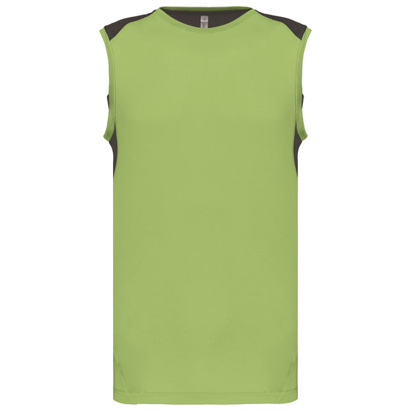 T-shirt de desporto bicolor de cavas-Lime / Dark Grey-XS-RAG-Tailors-Fardas-e-Uniformes-Vestuario-Pro