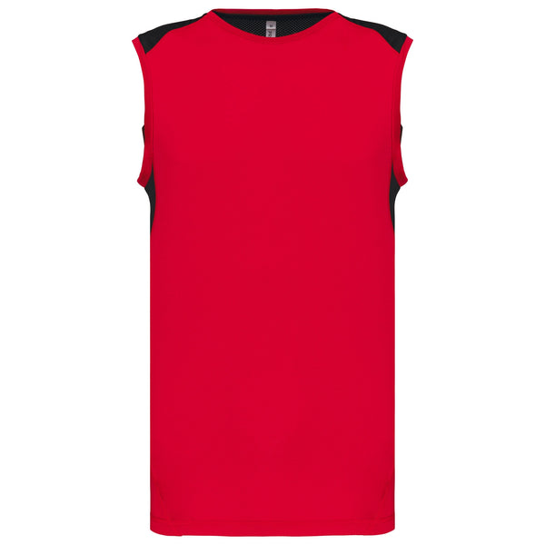 T-shirt de desporto bicolor de cavas-Red / Black-XS-RAG-Tailors-Fardas-e-Uniformes-Vestuario-Pro