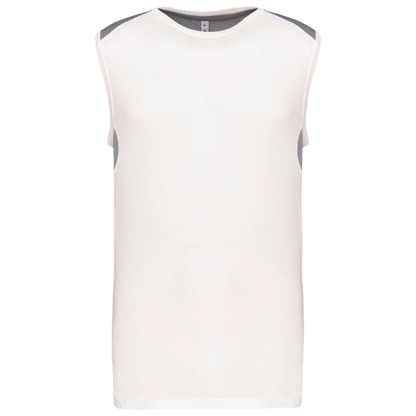 T-shirt de desporto bicolor de cavas-White / Fine Grey-XS-RAG-Tailors-Fardas-e-Uniformes-Vestuario-Pro