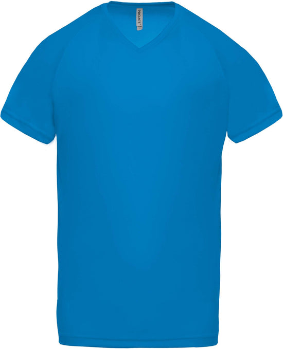 T-shirt de desporto de homem com decote em V de manga curta-RAG-Tailors-Fardas-e-Uniformes-Vestuario-Pro