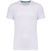 T-shirt de desporto de homem de material reciclado com decote redondo-White-XS-RAG-Tailors-Fardas-e-Uniformes-Vestuario-Pro