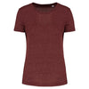 T-shirt de desporto de senhora Triblend com decote redondo-Wine Heather-XS-RAG-Tailors-Fardas-e-Uniformes-Vestuario-Pro