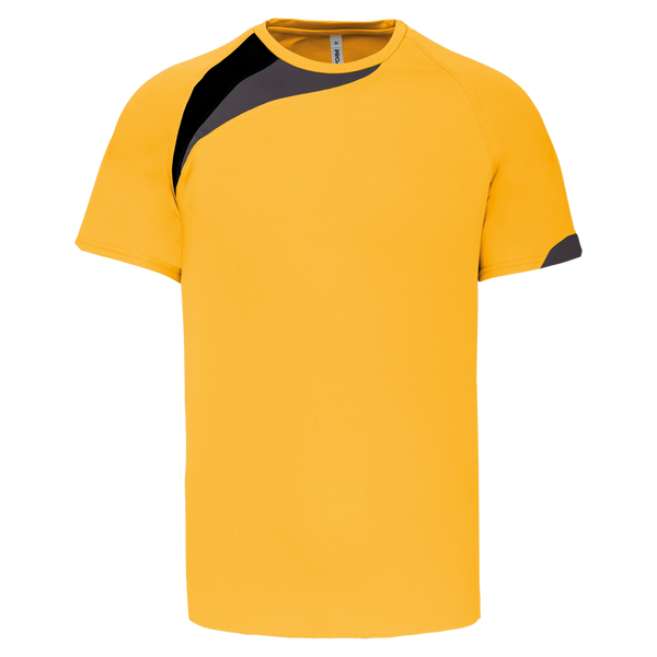 T-shirt de desporto manga curta-Sporty yellow/Black/Storm grey-XS-RAG-Tailors-Fardas-e-Uniformes-Vestuario-Pro