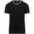 T-shirt de homem em malha piqué com decote V-Preto / Light Grey / Branco-S-RAG-Tailors-Fardas-e-Uniformes-Vestuario-Pro