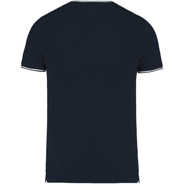 T-shirt homme en maille piquée col V