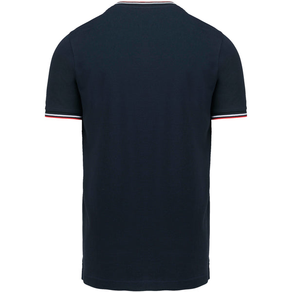 T-shirt homme en maille piquée col V