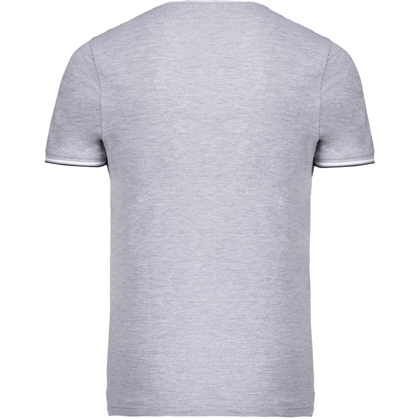 T-shirt homme en maille piquée col V