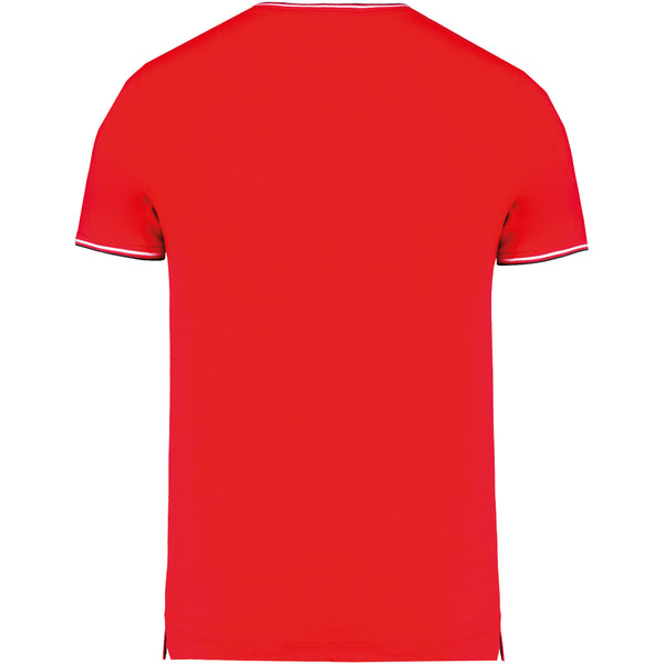 T-shirt homme en maille piquée col V