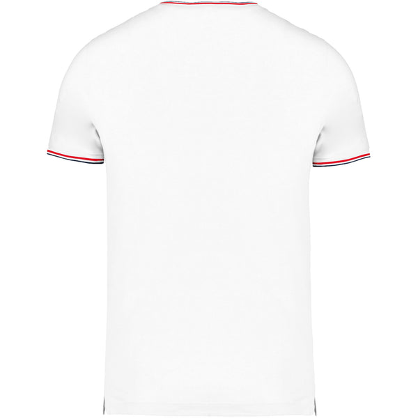 T-shirt homme en maille piquée col V