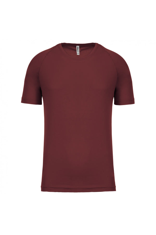 T-shirt de manga curta de desporto-Wine-XS-RAG-Tailors-Fardas-e-Uniformes-Vestuario-Pro