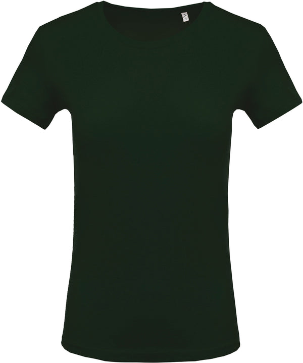 T-shirt de senhora com decote redondo de manga curta-Forest Green-XS-RAG-Tailors-Fardas-e-Uniformes-Vestuario-Pro