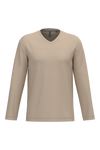 T-shirt manga comprida e decote V-Light Sand-S-RAG-Tailors-Fardas-e-Uniformes-Vestuario-Pro