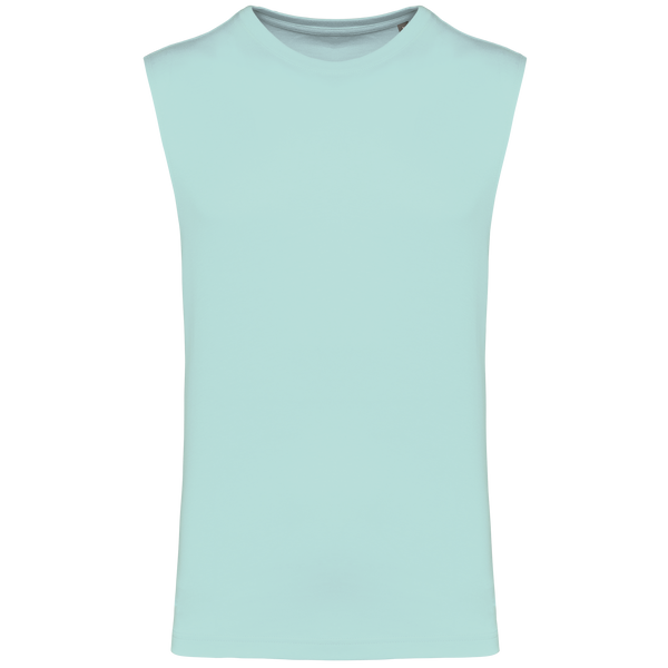 T-shirt sem mangas eco-responsável de homem-Menta Gelo-S-RAG-Tailors-Fardas-e-Uniformes-Vestuario-Pro