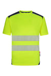 T-shirt técnica de alta visibilidade V.Dynamix Hi Vis-Azul Navy/amarelo Fluorescente - 61/20-S-RAG-Tailors-Fardas-e-Uniformes-Vestuario-Pro