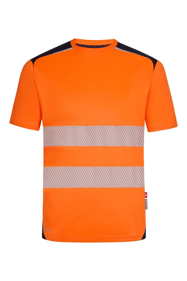 T-shirt técnica de alta visibilidade V.Dynamix Hi Vis-Azul Navy/laranja Fluorescente - 61/19-S-RAG-Tailors-Fardas-e-Uniformes-Vestuario-Pro