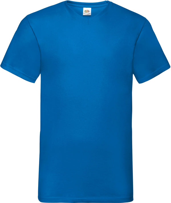 T-shirt valueweight com decote V (61-066-0)-Azur Blue-S-RAG-Tailors-Fardas-e-Uniformes-Vestuario-Pro