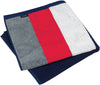 TOALHA DE PRAIA DE VELUDO ÀS RISCAS-Grey / Vermelho / Branco / Azul Marinho-One Size-RAG-Tailors-Fardas-e-Uniformes-Vestuario-Pro