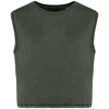 Top Curto Sem Mangas de Senhora em Algodão Biológico-Cáqui Orgânico Lavado-XS-RAG-Tailors-Fardas-e-Uniformes-Vestuario-Pro