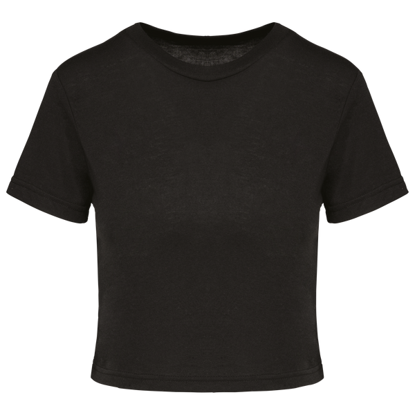 Top Curto Triblend de Senhora-Preto-XS-RAG-Tailors-Fardas-e-Uniformes-Vestuario-Pro