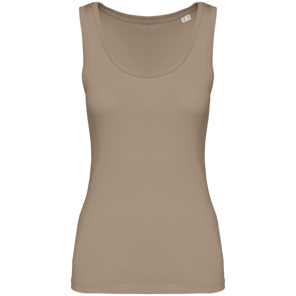 Top de Alças Senhora em Algodão Biológico-Areia Molhada-XS-RAG-Tailors-Fardas-e-Uniformes-Vestuario-Pro