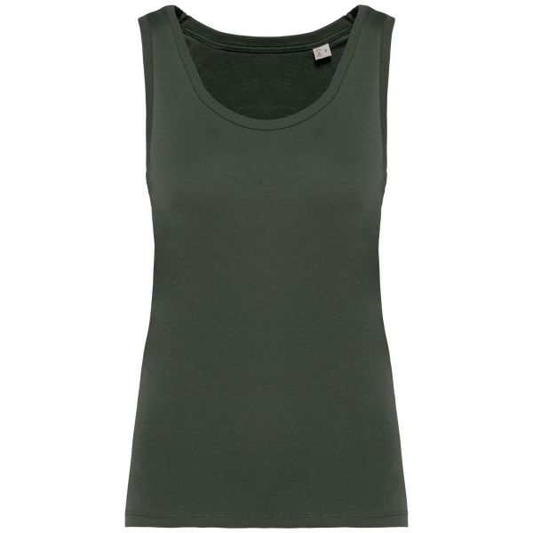 Top de Alças Senhora em Algodão Biológico-Caqui Orgânico-XS-RAG-Tailors-Fardas-e-Uniformes-Vestuario-Pro