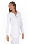 Túnica Alabama feminina m\comprida-Branco-XS / (SP)-RAG-Tailors-Fardas-e-Uniformes-Vestuario-Pro